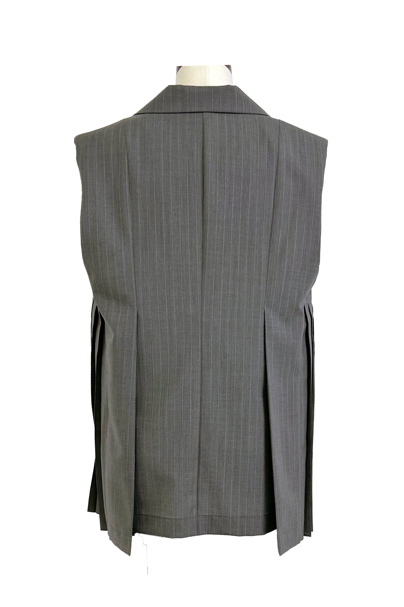 PIN STRIPE NO-SLEEVE JACKET