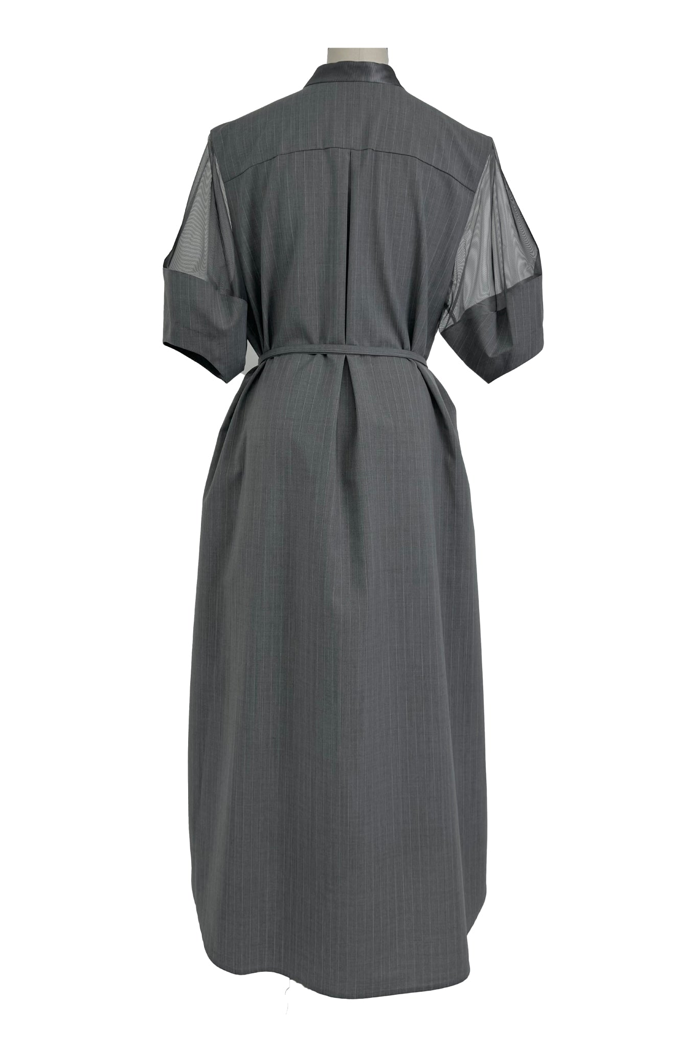 PIN STRIPE SLEEVE MILITARY SHIRTDRESS