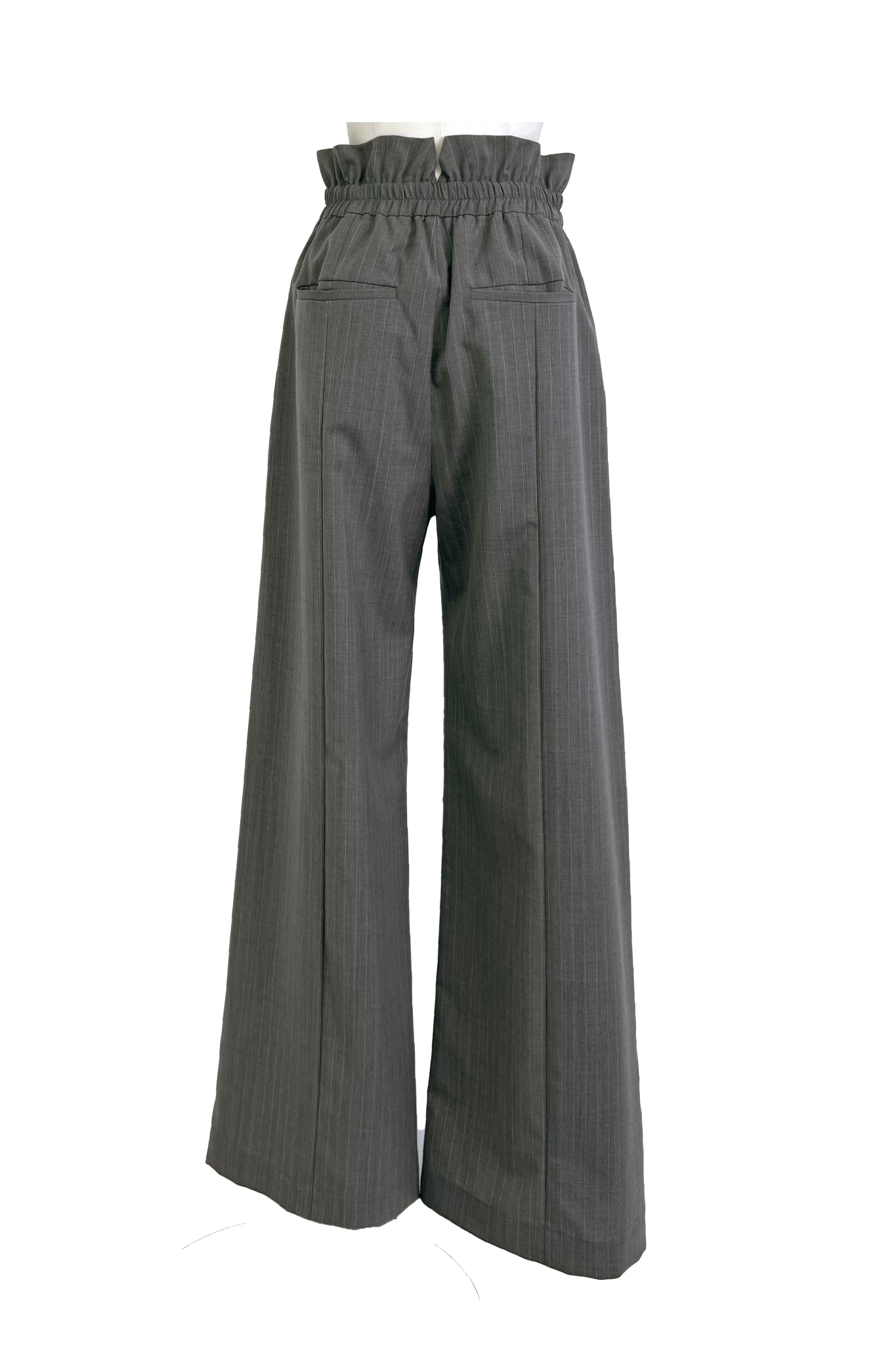 PIN STRIPE FRONT SLIT PANTS